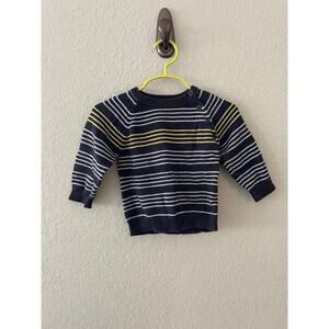 Baby Gap boys 6-12 month , 9 Month Sweater Blue Yellow Striped Knit